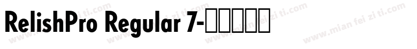 RelishPro Regular 7字体转换